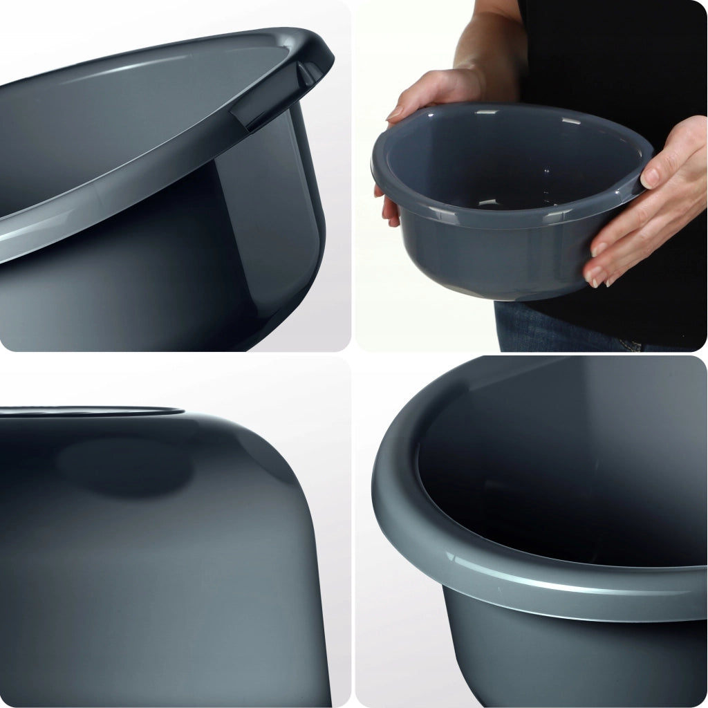 Bacinella in plastica KADAX da 1,9 litri, rotonda, con manici