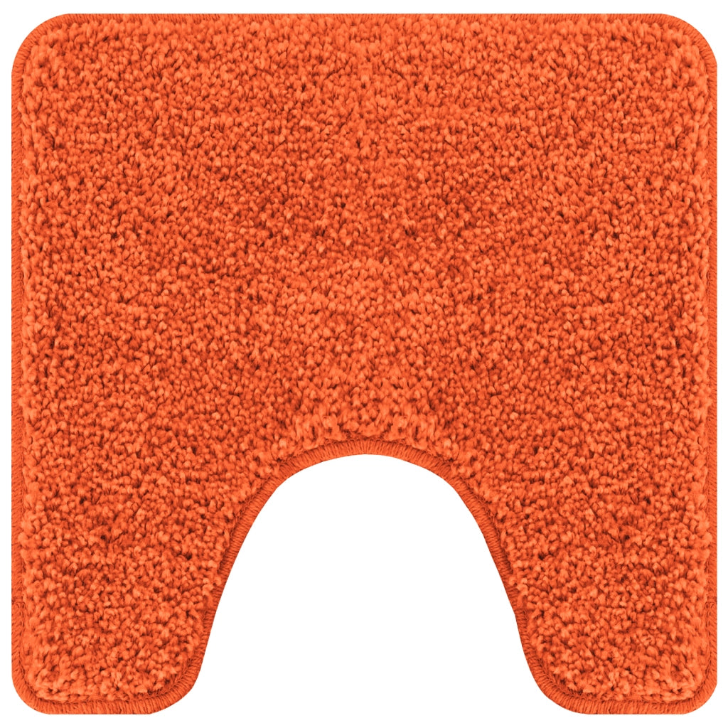 Set di tappetini da bagno 3 pezzi Arancione in polipropilene antiscivolo