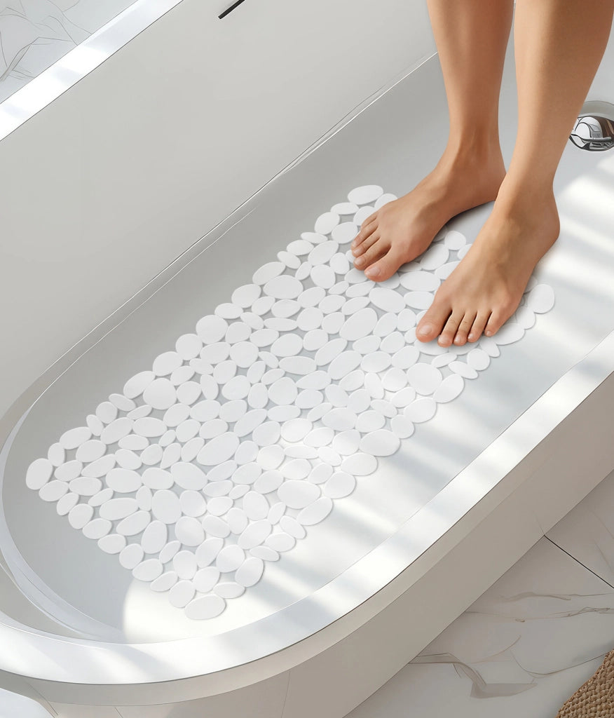 Prodotto Italiano Di Qualità Tappeto Per Doccia o Vasca 2 Misure Disponibili Grande Antiscivolo Con Ventose Antifumma Tappeti Bagno Lavabili In Lavatrice BPA free Tappetino  Per vasca - Fiume