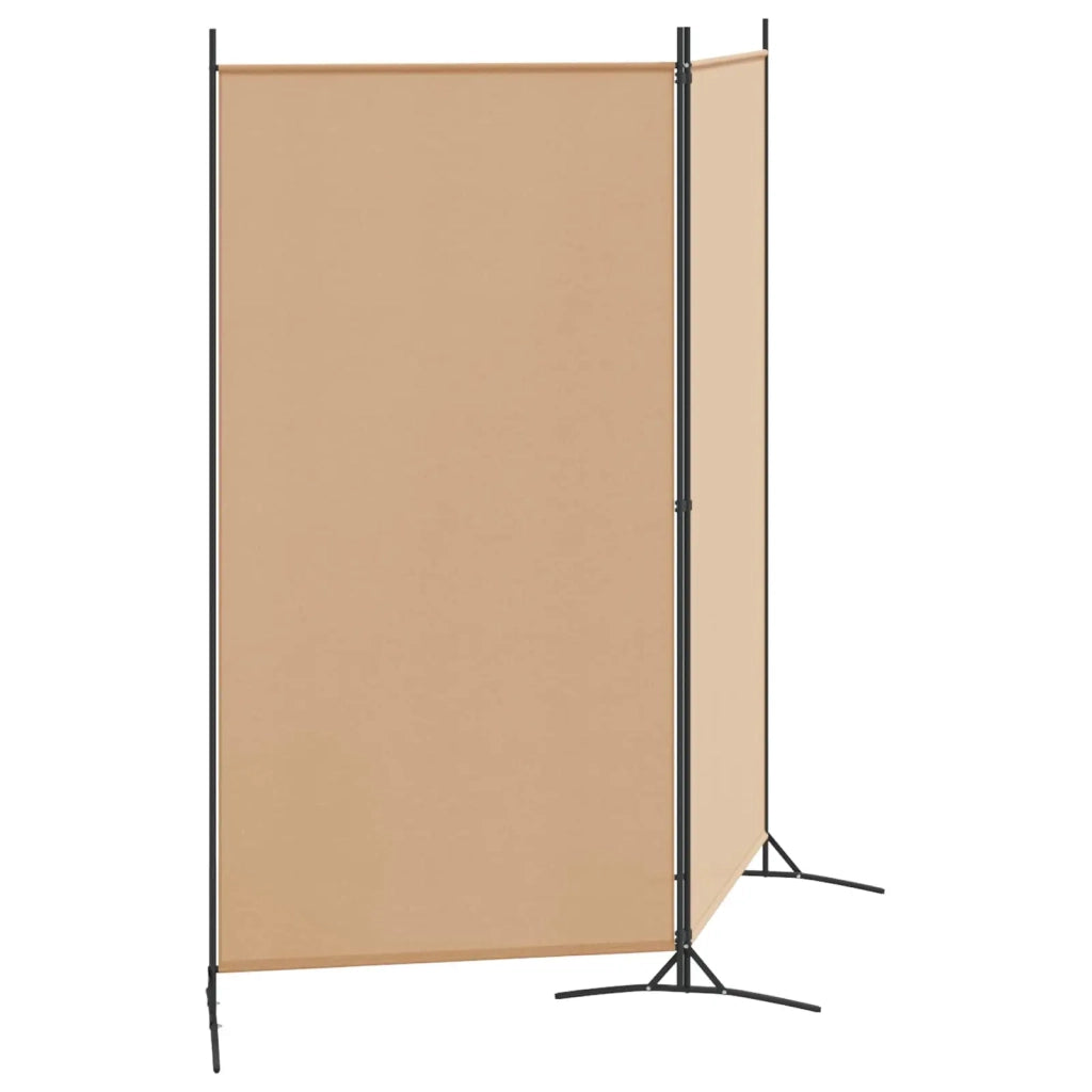 Divider Stanza a 2 Pannelli Beige 175 x 180 cm Tessuto 42039227