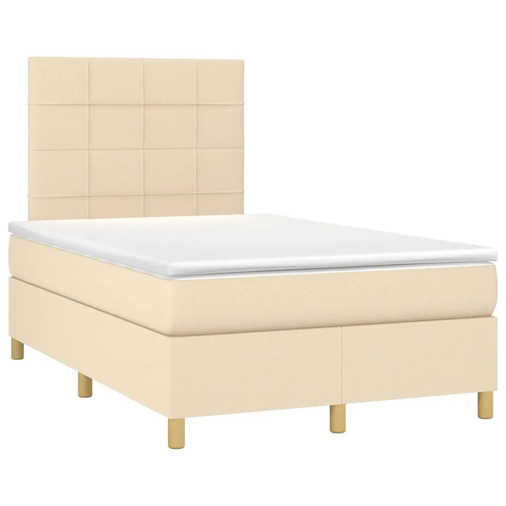 Giroletto a Molle con Materasso Crema 120x190 cm in Tessutocod mxl 115743