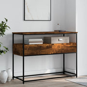 Tavolino Consolle-Tavolino da soggiorno-Tavolo Rovere Fumo 100x40x75 cm in Legno Multistrato
