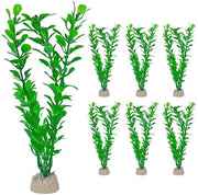 Collezione di piante artificiali per acquario - Set di 6 - 20 cm Alto - Decorazione in plastica - Ambientalmente amichevole - Facile da installare - Decorazione per acquario