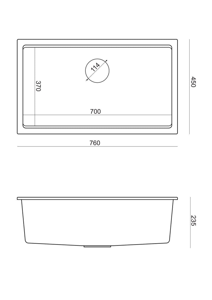 Lavello In Granito Logan 110 Black Nero