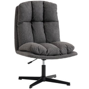 Poltrona girevole in tessuto ¨C zephmum ¨C Grigio scuro con gambe in metallo