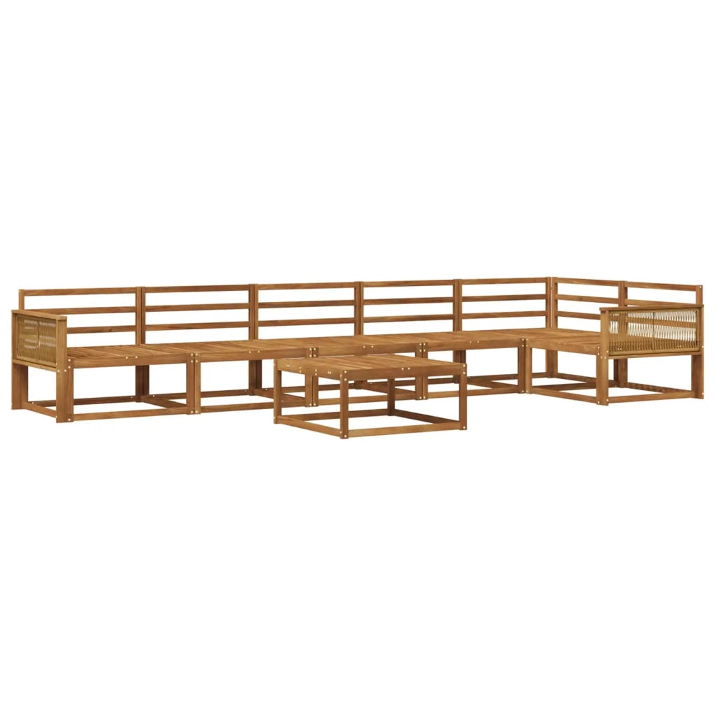 Set di divani da esterno 7 pcs Naturale