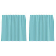Tende in Voile con Tasche per Aste 2 pz Turchese