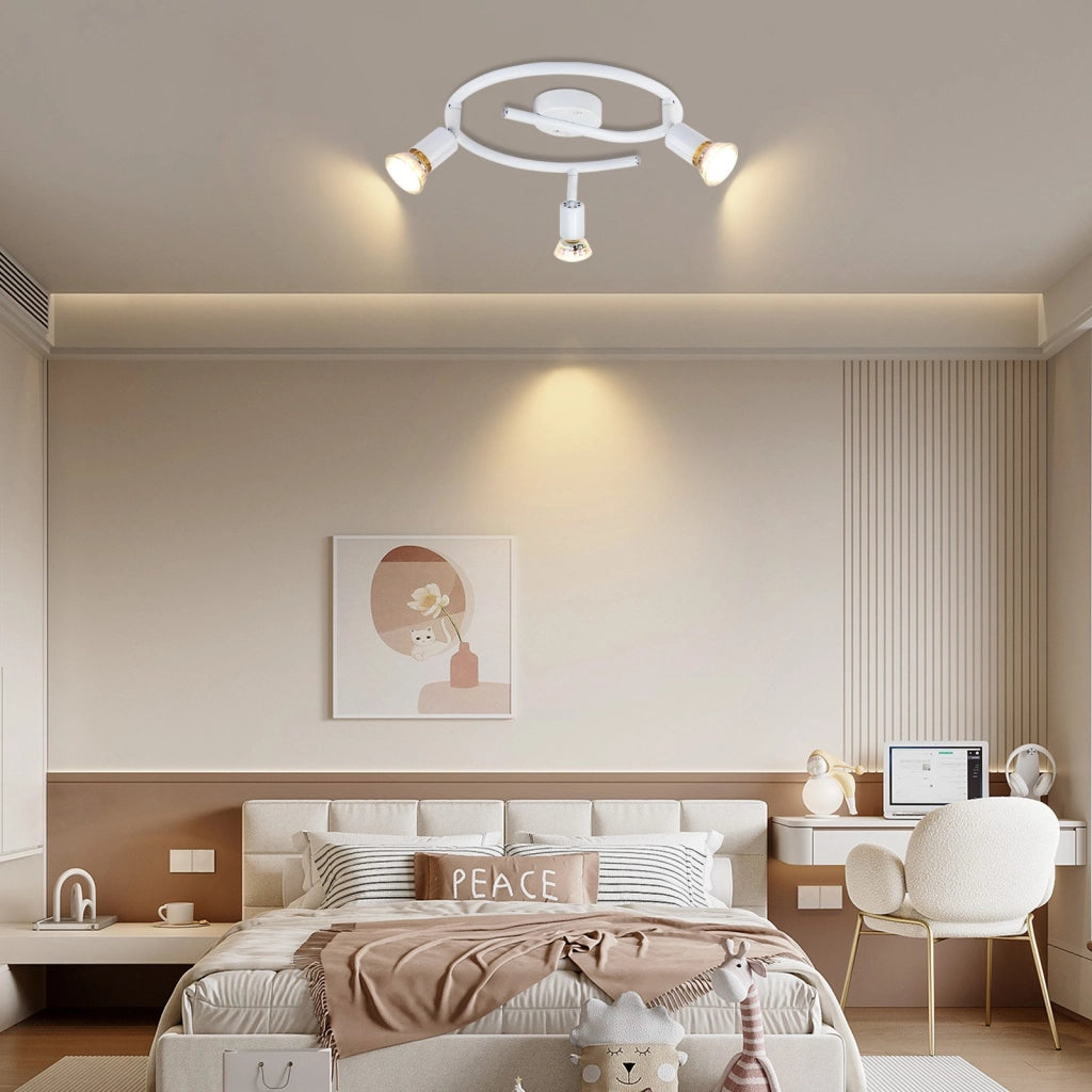 ZMH Faretto da soffitto 3 fiamme GU10 moderni per corridoio con lampadina inclusa