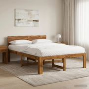 Letto matrimoniale con testiera ROSTOCK Naturale 140 x 190 cm 903450