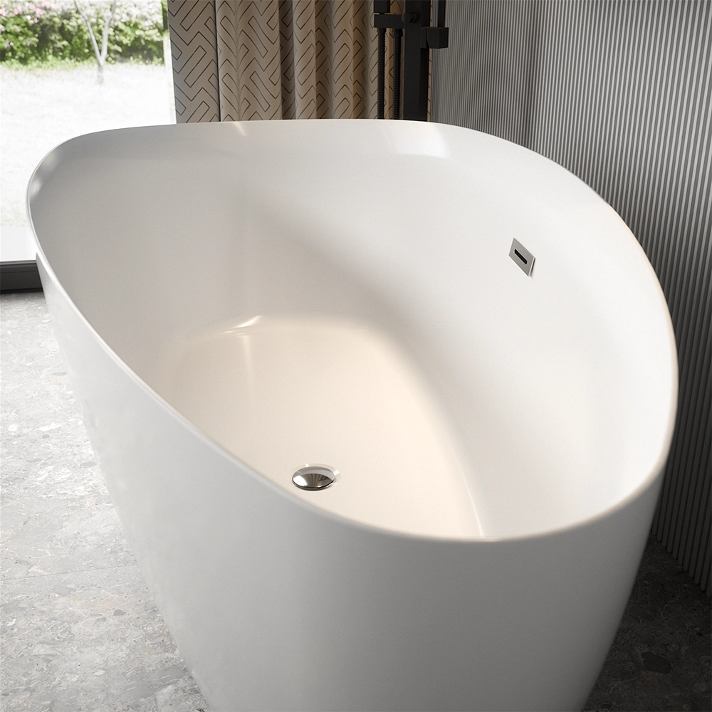Vasca da bagno freestanding 170cm in acrilico bianco lucido | Caterina