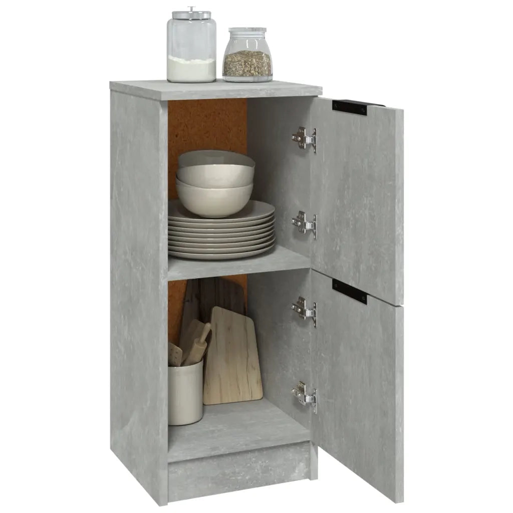 Credenza Grigio Cemento 30x30x70 cm in Legno Multistrato 811177