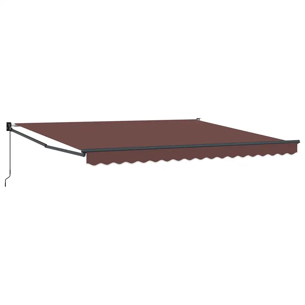 Tenda Sole Retrattile Manuale-Tenda parasole per balcone 400x300 cm Marrone 621767