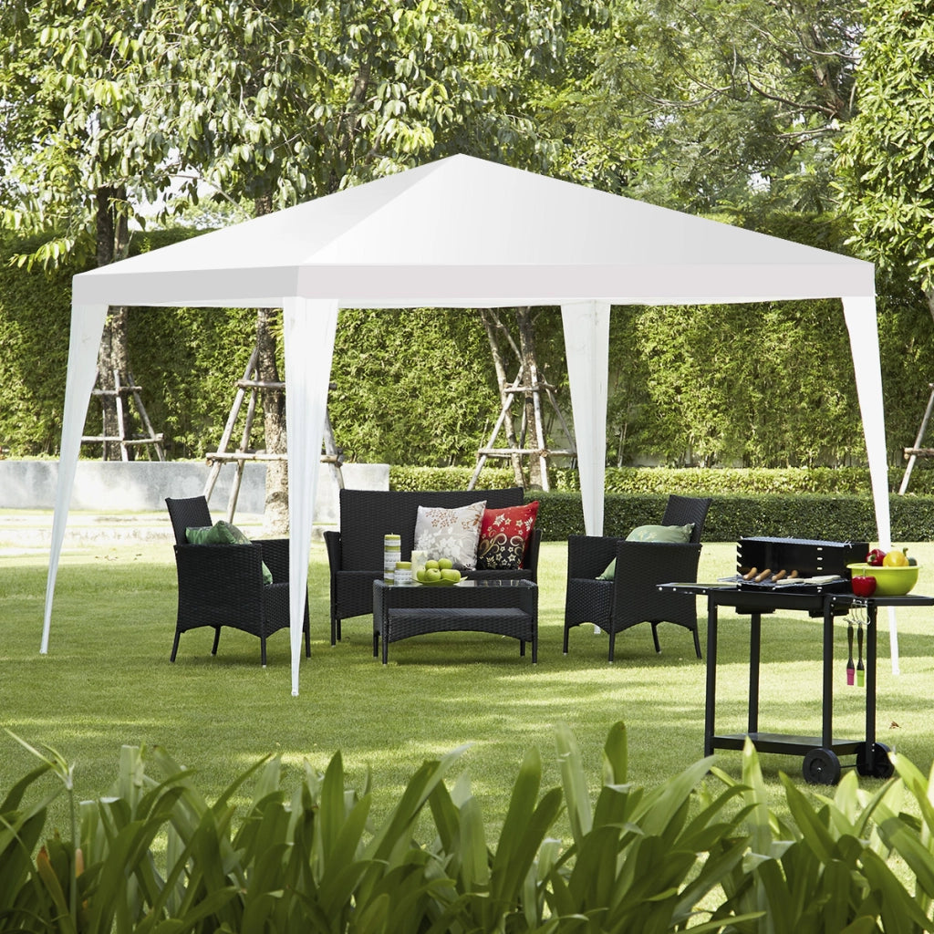 Tendone da esterno 3x3m con gambe rinforzate picchetti corde per vento, Gazebo robusto per feste e matrimoni-Gazebo