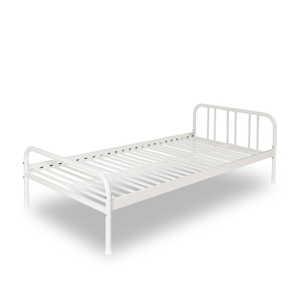 Letto singolo in metallo Genoa colore bianco