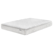 Materasso a molle insacchettate Tessuto di bambù bianco 160 x 200 cm5 zone Rivestimento sfoderabile medio rigido