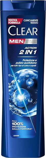 CLEAR SHAMPOO ANTIFORFORA USO QUOTIDIANO CON AGENTI ATTIVI CONDIZIONANTI 225 ML 2IN1 NEW ACTION OKY