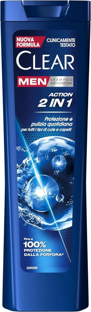 CLEAR SHAMPOO ANTIFORFORA USO QUOTIDIANO CON AGENTI ATTIVI CONDIZIONANTI 225 ML 2IN1 NEW ACTION OKY