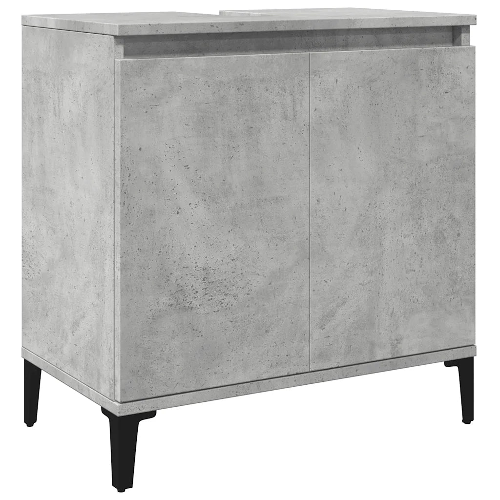 Mobile Lavabo Grigio Cemento 58x33x60 cm in Legno Multistrato 857116