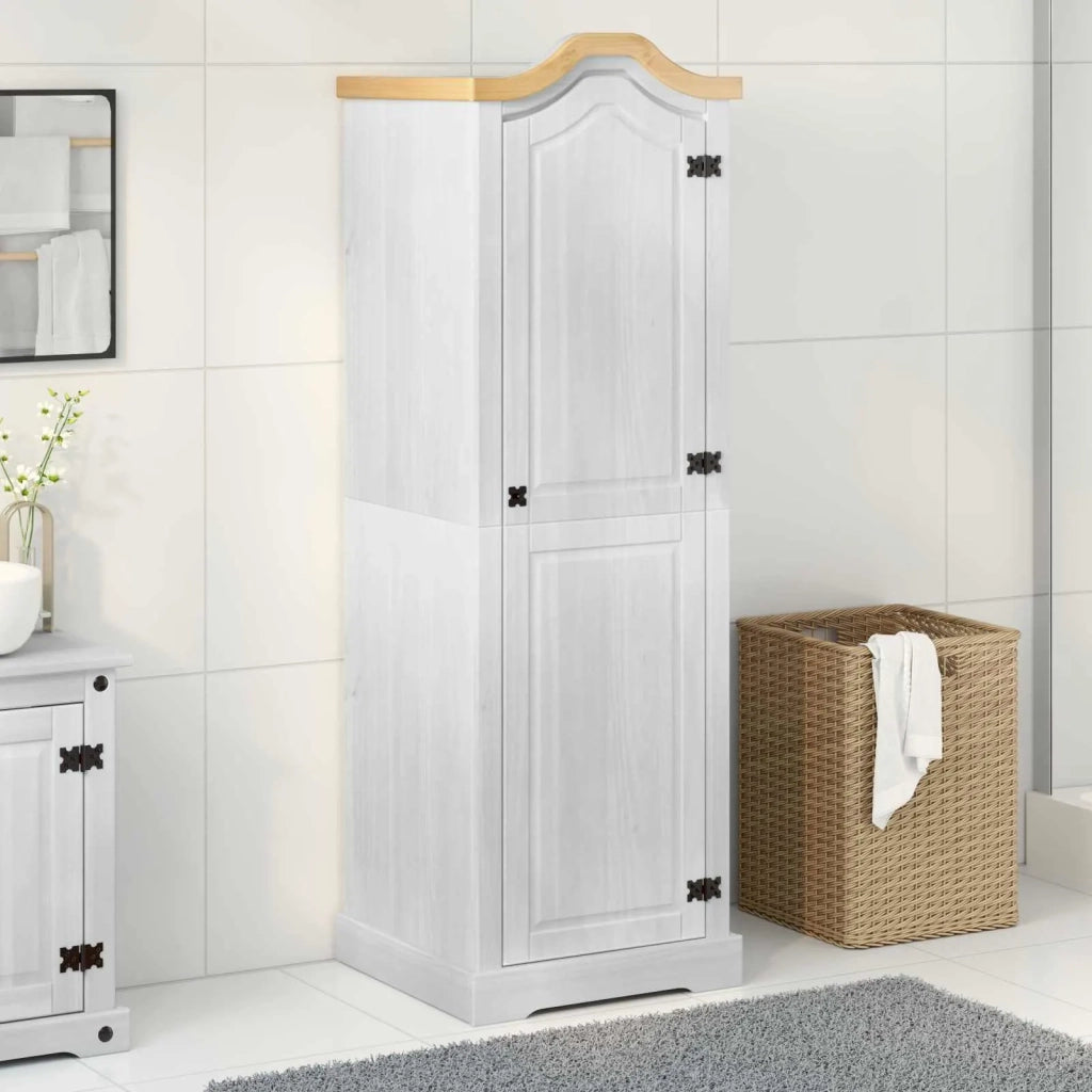 Armadi con lo scaffale Bianco 55 x 52 x 170 cm Pino massello CFW4306799