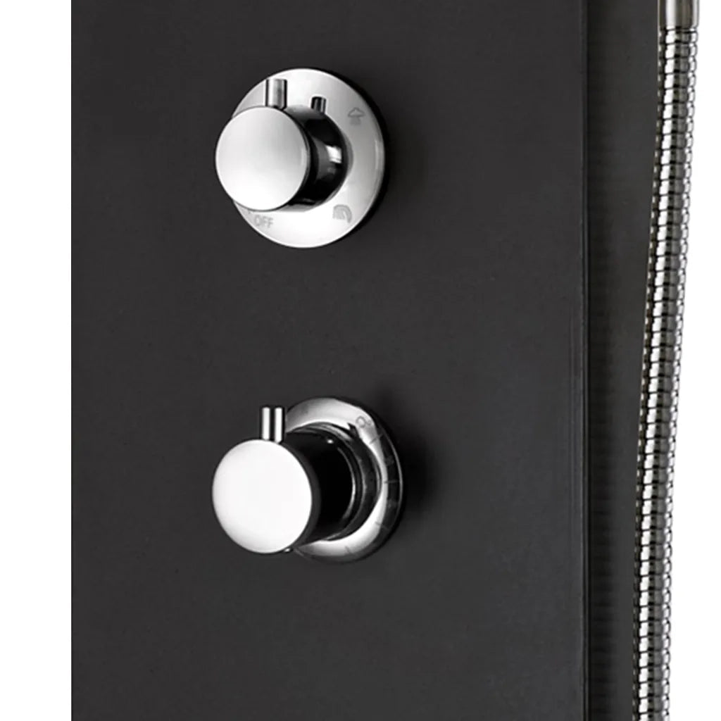 Pannello Doccia in Alluminio 20x44x130 cm Nero CFW9233778