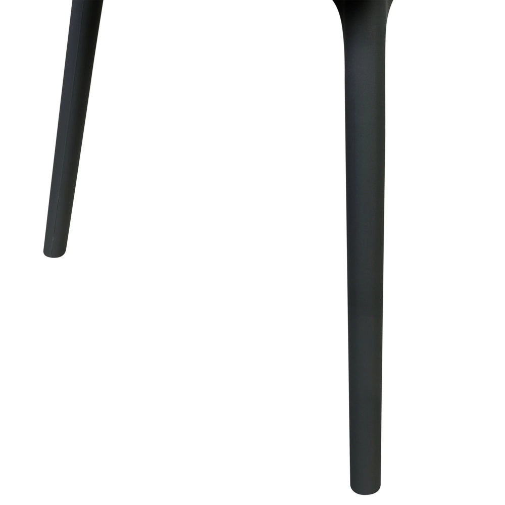 Set di 2 sedie da pranzo in materiale sintetico nero stile moderno soggiorno cucina