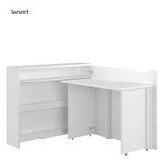 SCRIVANIA WORK CONCEPT CW 01P BIANCO LUCIDO DESTRO