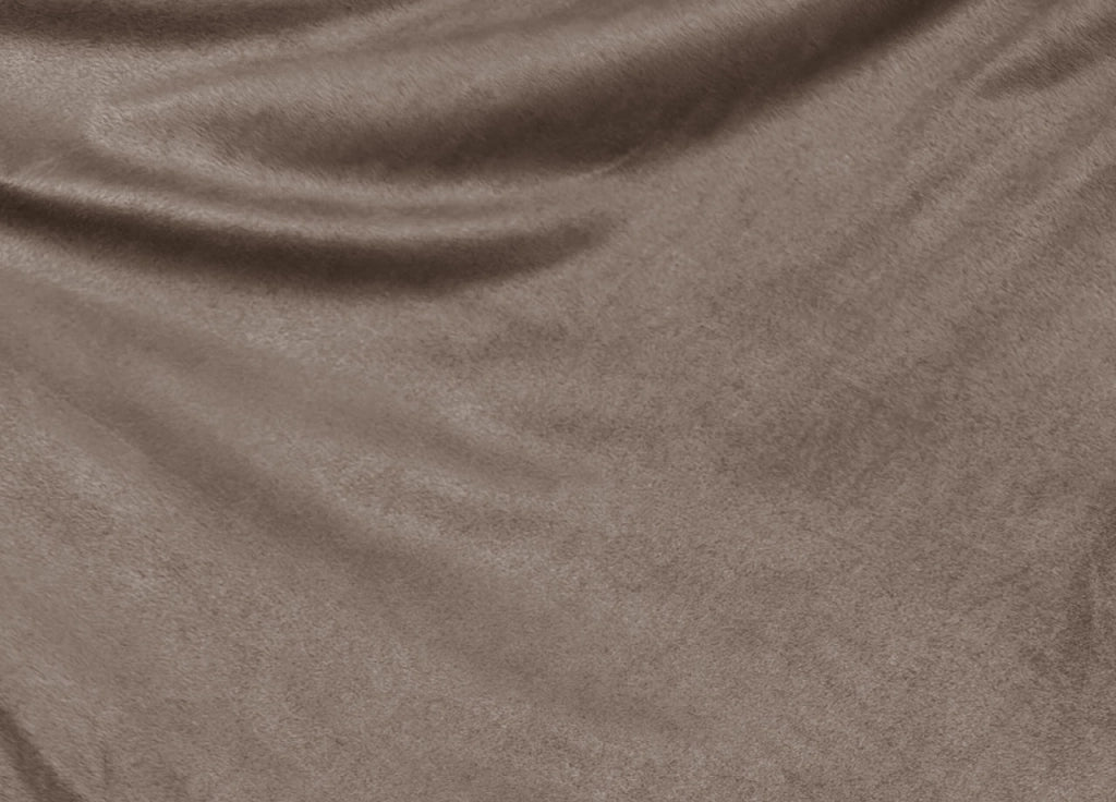 Vestiletto Giroletto Effetto Velluto Estensibile Tinta Unita Mod. Perfetto - Matrimoniale - Tortora