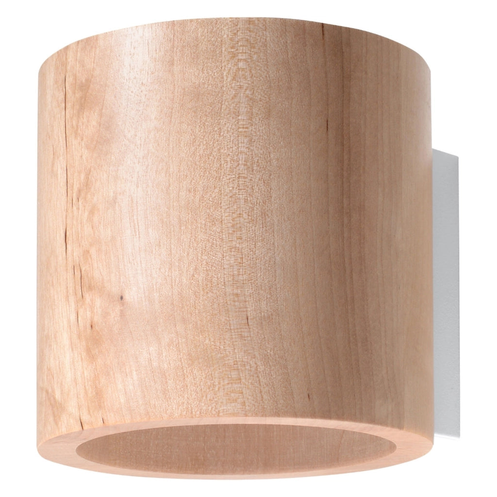 Applique RONDEO in legno chiaro/bianco G9 Pure Lume