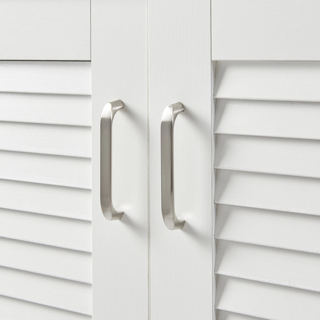 Set Løten di Armadio Scarpiera e Panca 97 x 120 x 36 cm Bianco [en.casa]