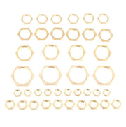 Set di viti a 40 pezzi - Ottone - G1/8/G1/4/G3/8/G1/2/G3/4/G1 - Viti a 6 punte - Viti sottili - Vite resistenti e durature