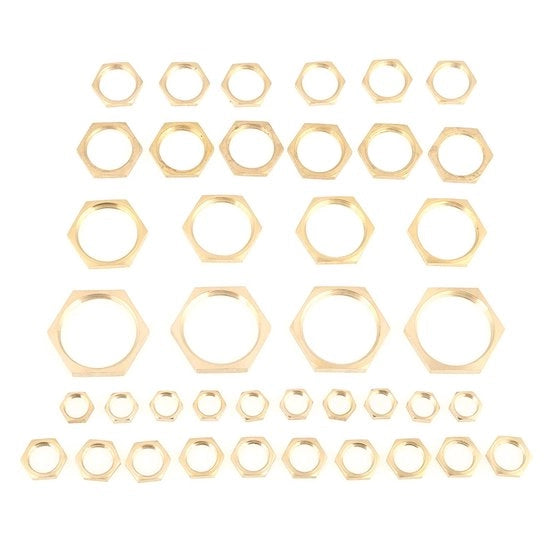 Set di viti a 40 pezzi - Ottone - G1/8/G1/4/G3/8/G1/2/G3/4/G1 - Viti a 6 punte - Viti sottili - Vite resistenti e durature