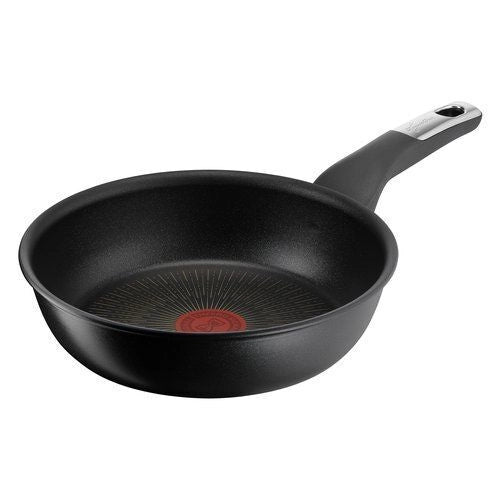 Lagostina 010271040124 Unlimited Padella Antiaderente 24cm 6 Strati Thermo-Signal Induzione Alluminio colore Nero