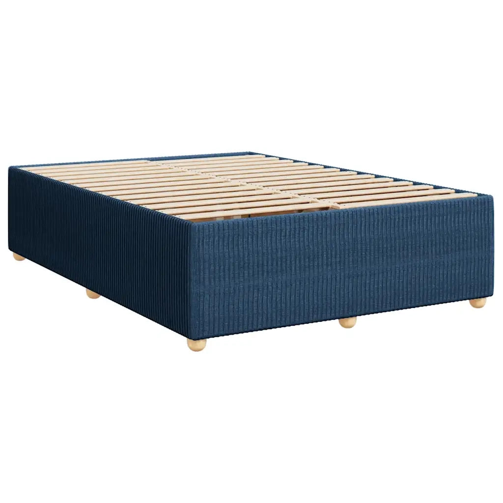 Letto matrimoniale | Letto per adulti | Giroletto senza Materasso Blu 160x200 cm in Tessuto