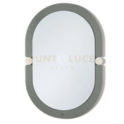 specchio moderno da parete alchimia ovale Giada/avorio in Ferro, vetro per lo specchio 62x92h cm (50x80h cm specchio)
