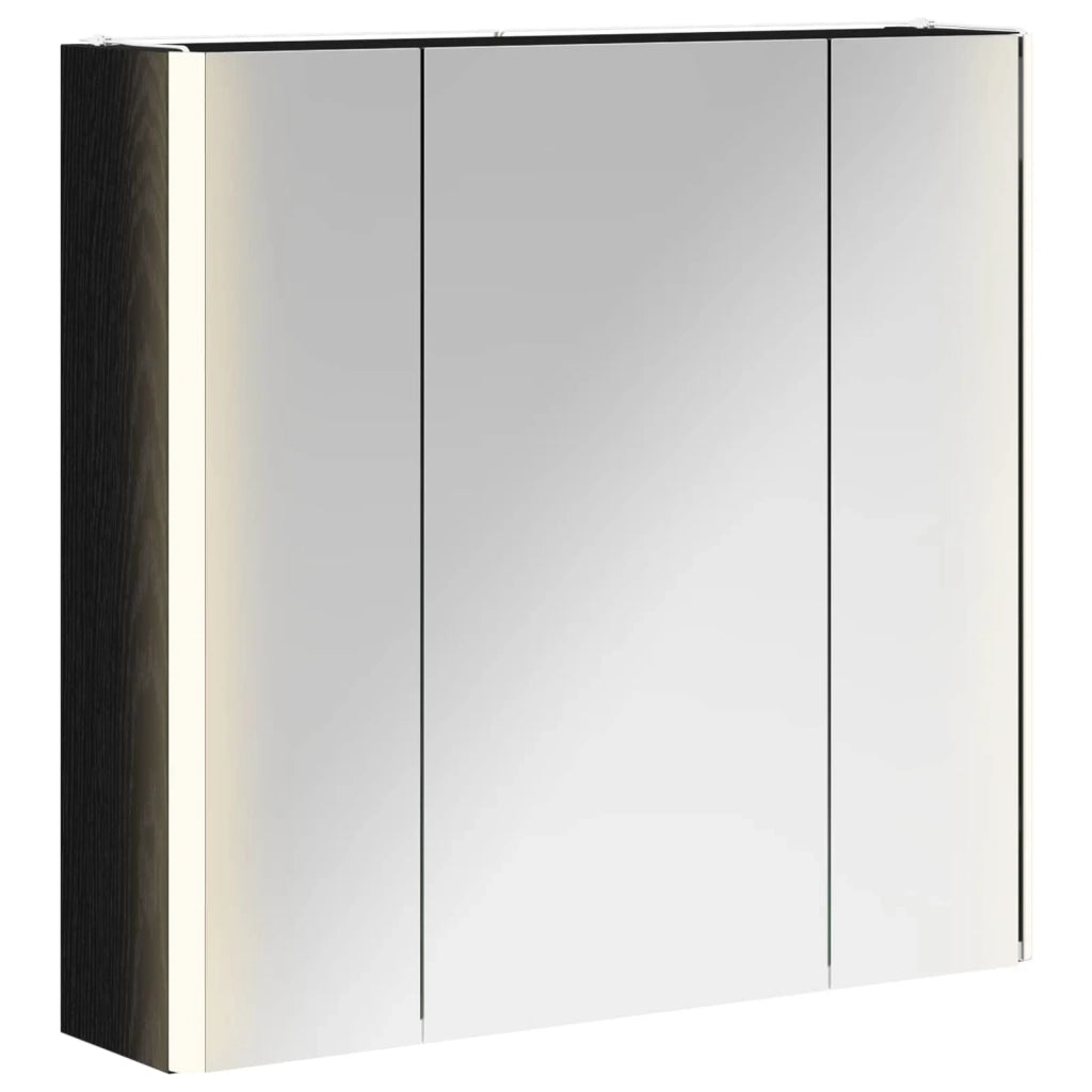 Mobiletto per specchio da bagno Rovere Nero