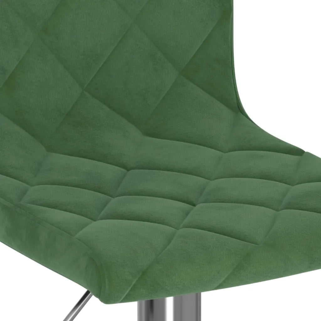 Sgabelli da Bar 2 pz Verde Scuro in Velluto 333690