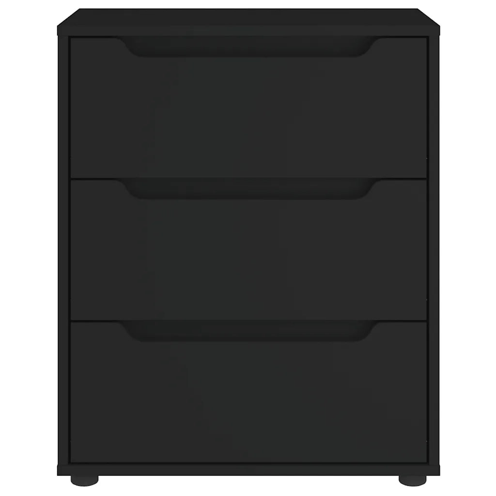 Credenza | Madia | Buffet da pranzo | Armadio da pranzo VISNES Nera 60x40x73 cm in Legno Multistrato
