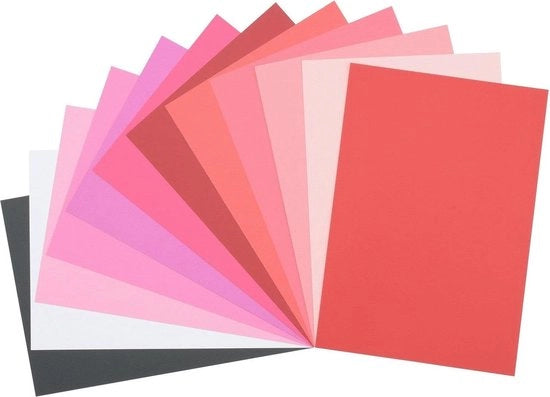 Carta Cardstock A4 216 g - Carte da Scrapbooking Inviti Uscite in Rilievo Manuale di Scrittura a Mano - San Valentino