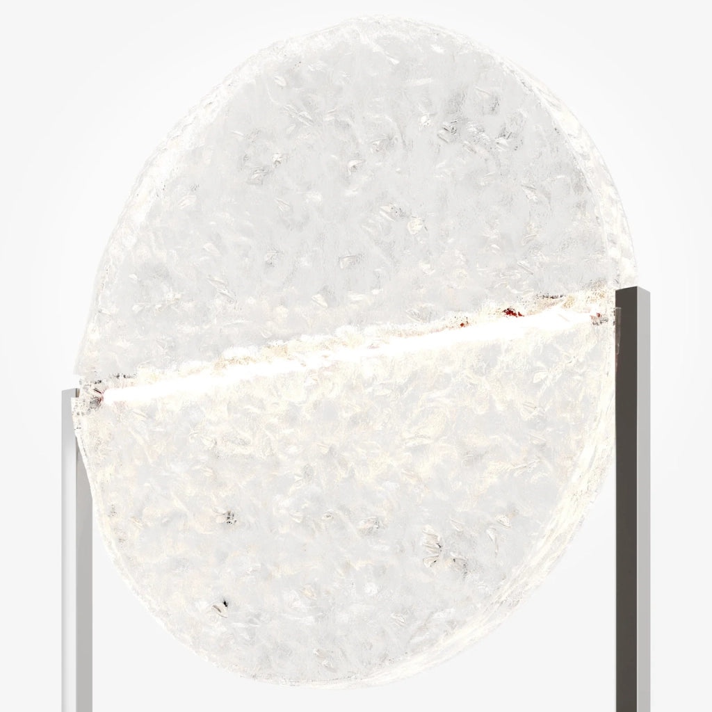 Lampada Da Tavolo Contemporanea Mangata Metallo Cromo Vetro Led 7W 3000K