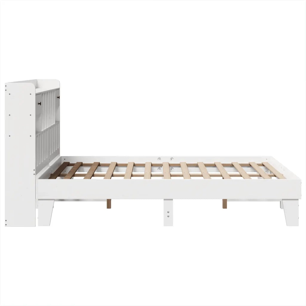 Letto senza Materasso Bianco 140x190 cm Legno Massello di Pino 3308856