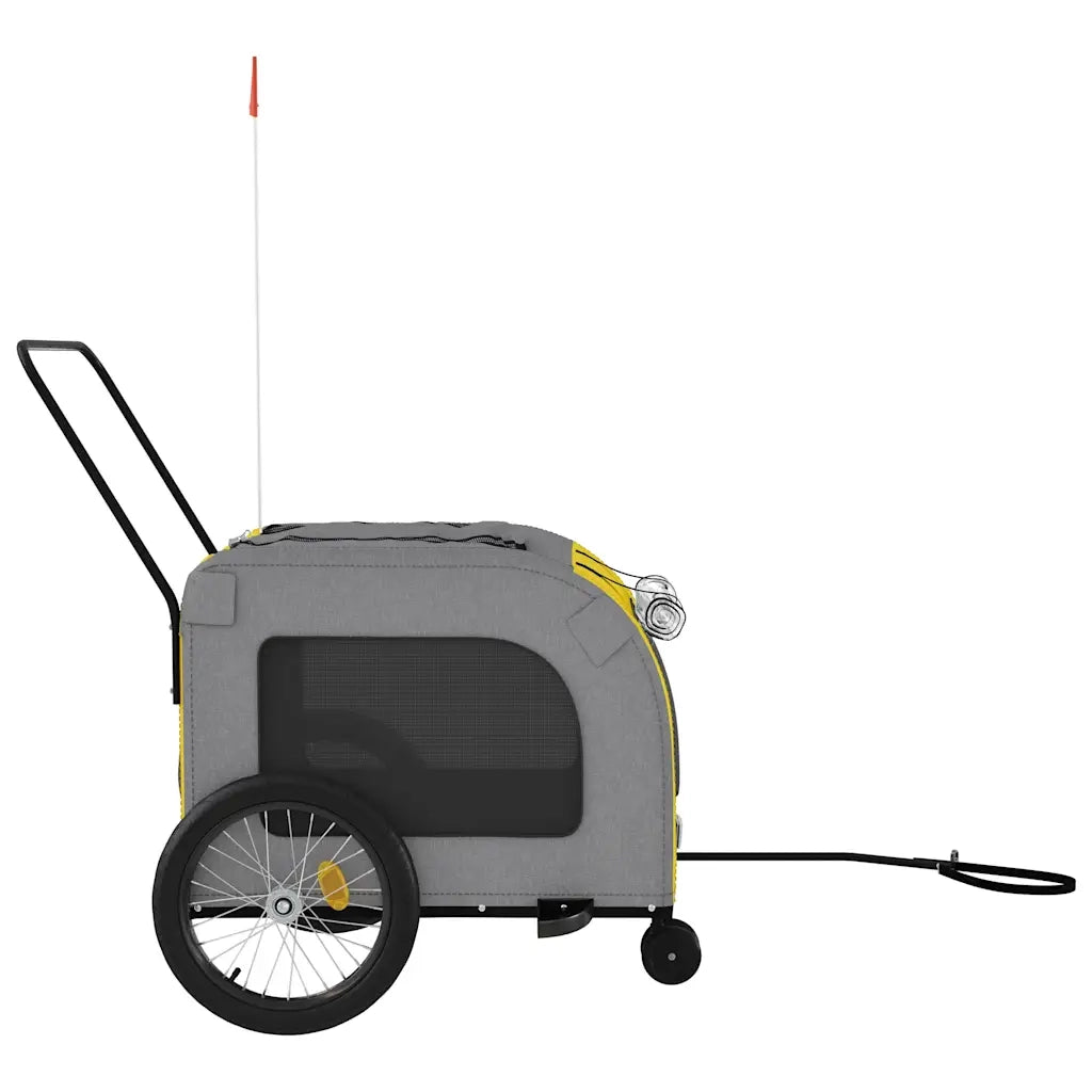 Rimorchio da Bici per Animali Giallo e Grigio Oxford e Ferro CFW8844475