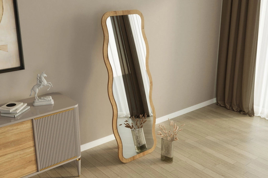 Specchio in legno "Aror" - 50 x 160 cm - Beige