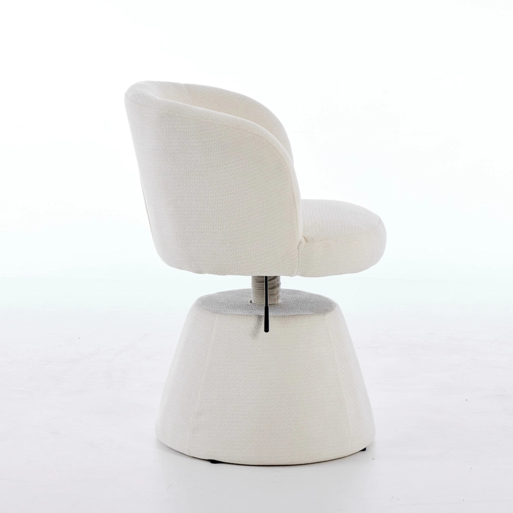 Sgabello da Bar Regolabile Girevole 360¡ã ¨C MINIMAL ¨C Velluto Beige Crema, Seduta Imbottita