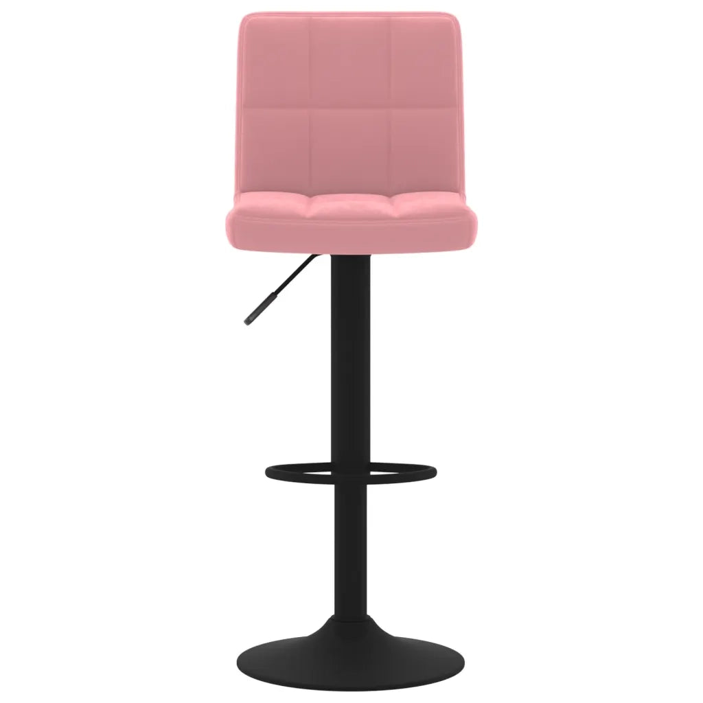 vidaXL Sgabello da Bar Rosa in Velluto