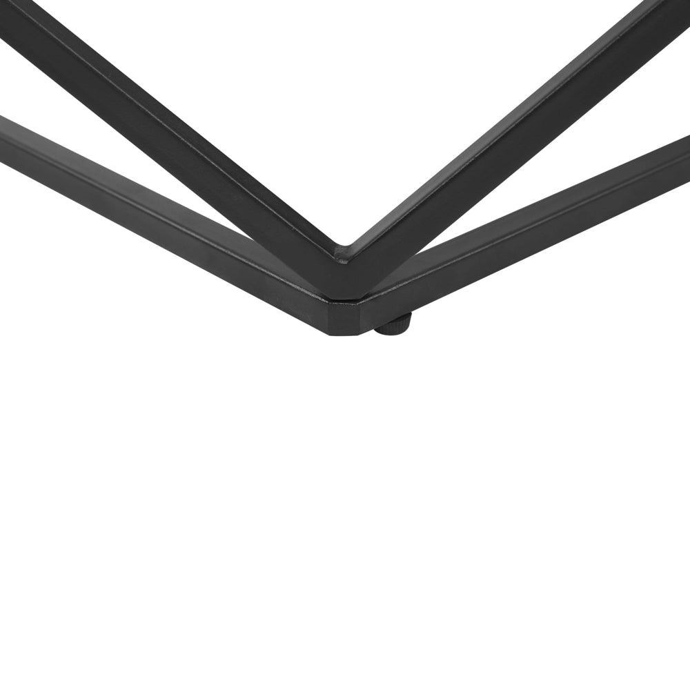 Tavolino da caffè di colore beige nero 80 x 80 cm MDF effetto marmo soggiorno