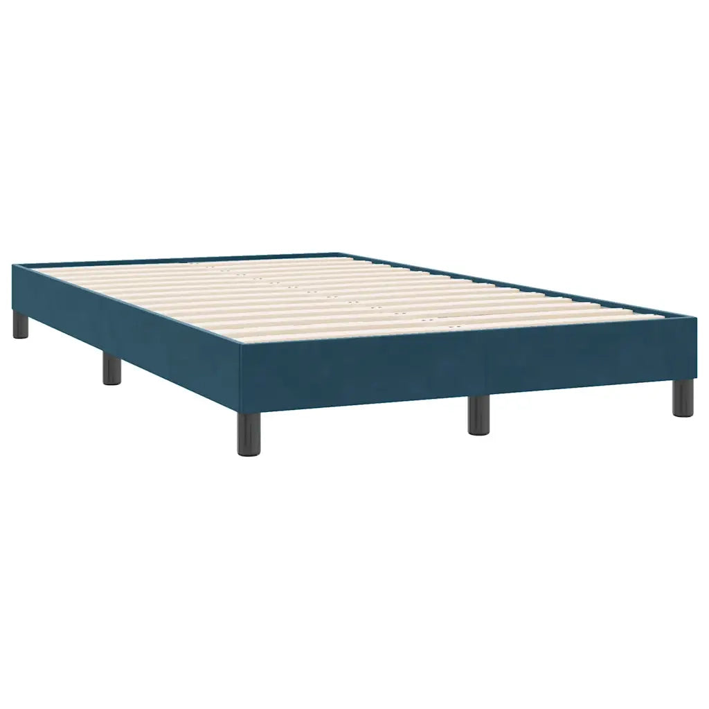 Letto a Molle senza Materasso Blu Scuro 120x220 cm in Velluto 3315871