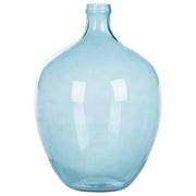Vaso decorativo in vetro azzurro 39 cm decorativo fatto a mano rotondo a forma di bocciolo da tavolo Decorazione per la casa Design moderno