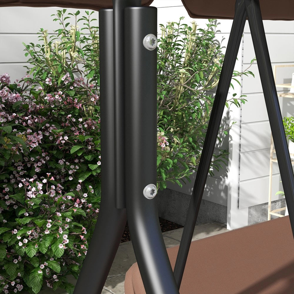 Dondolo da Giardino 3 Posti con Tetto Regolabile ¨C Xylo ¨C Impermeabile, 200 kg