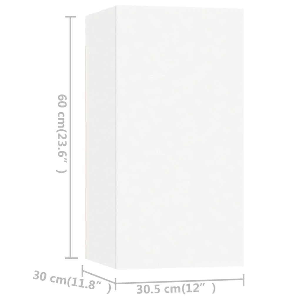 Set di mobili da 4 pezzi tra cui armadio credenza mobile TV televisore per soggiorno camera da letto salotto legno ingegnerizzato bianco 02_0024668