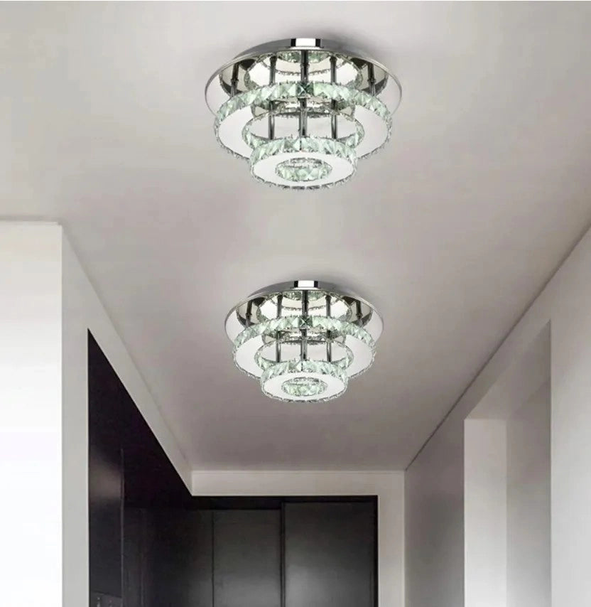 Lampada Da Soffitto Cristallo Plafoniere Led 20w Rotondo App412-c App412-c